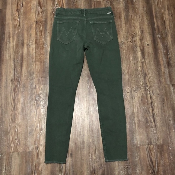 Mother Looker Ankle Fray Jeans Women's 27 Just For Kicks in Emerald Wash - Picture 6 of 8